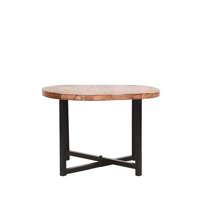Table Basse Ronde Style Industriel