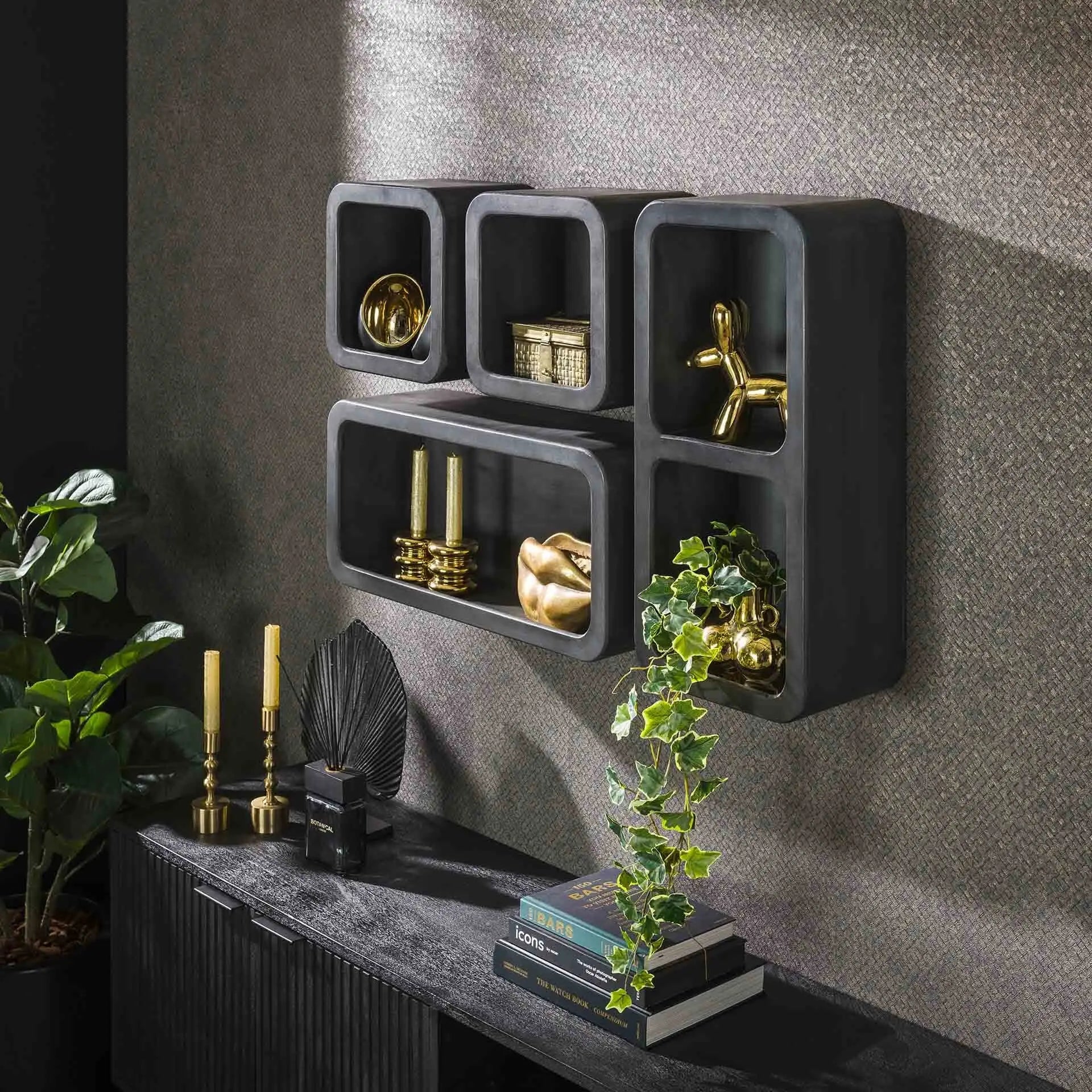 Etagere Murale Noire 