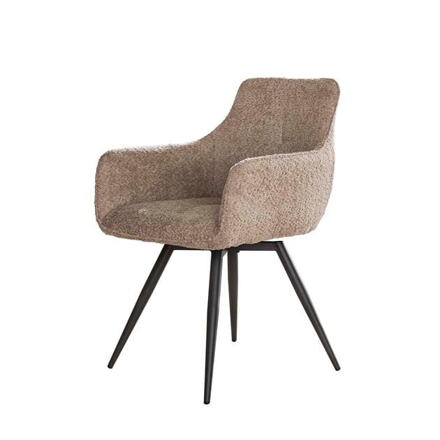 Chaise scandinave avec design nordique et assise confortable en bouclette