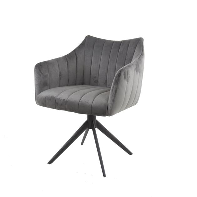 Chaise fauteuil en velours