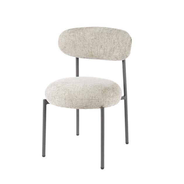 Chaise Round Beige Fond Blanc
