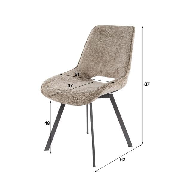 Chaise de Salle à Manger Tissu Dimensions