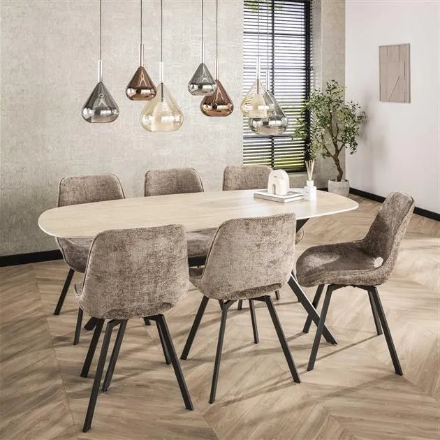 Chaise de Salle à Manger Tissu Ensemble