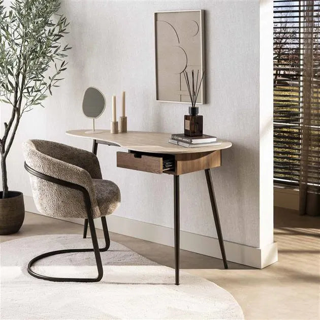 Coiffeuse Céramique et Acier Tiroir