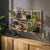 Étagère murale en bois naturel d'acacia avec finition élégante.
