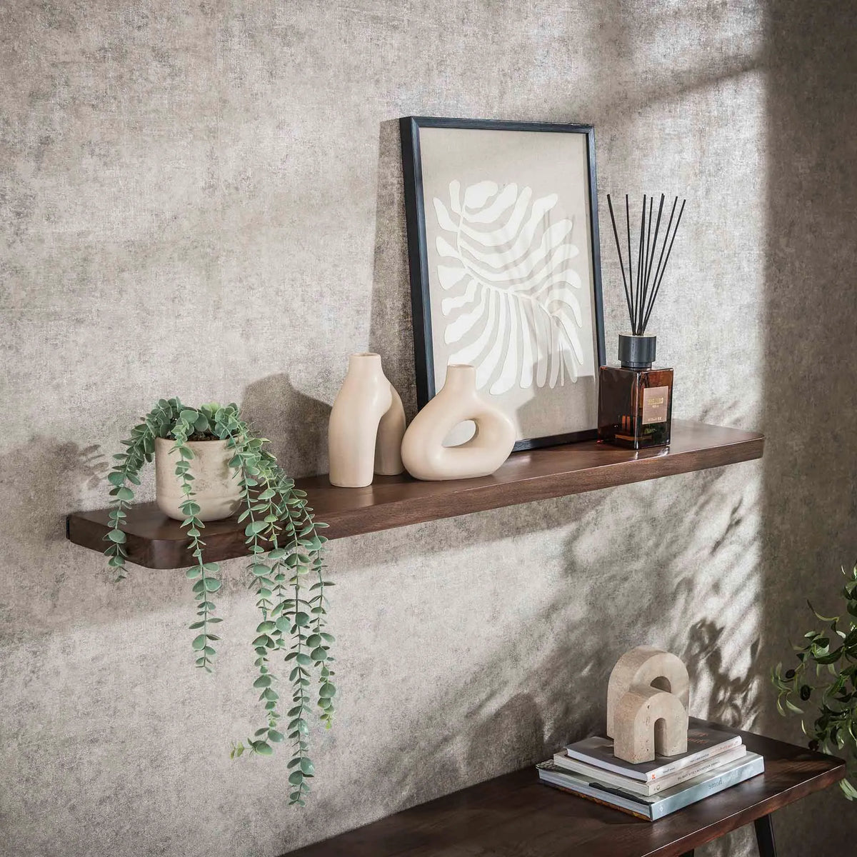 Etagere Murale En Bois Acacia 120cm 