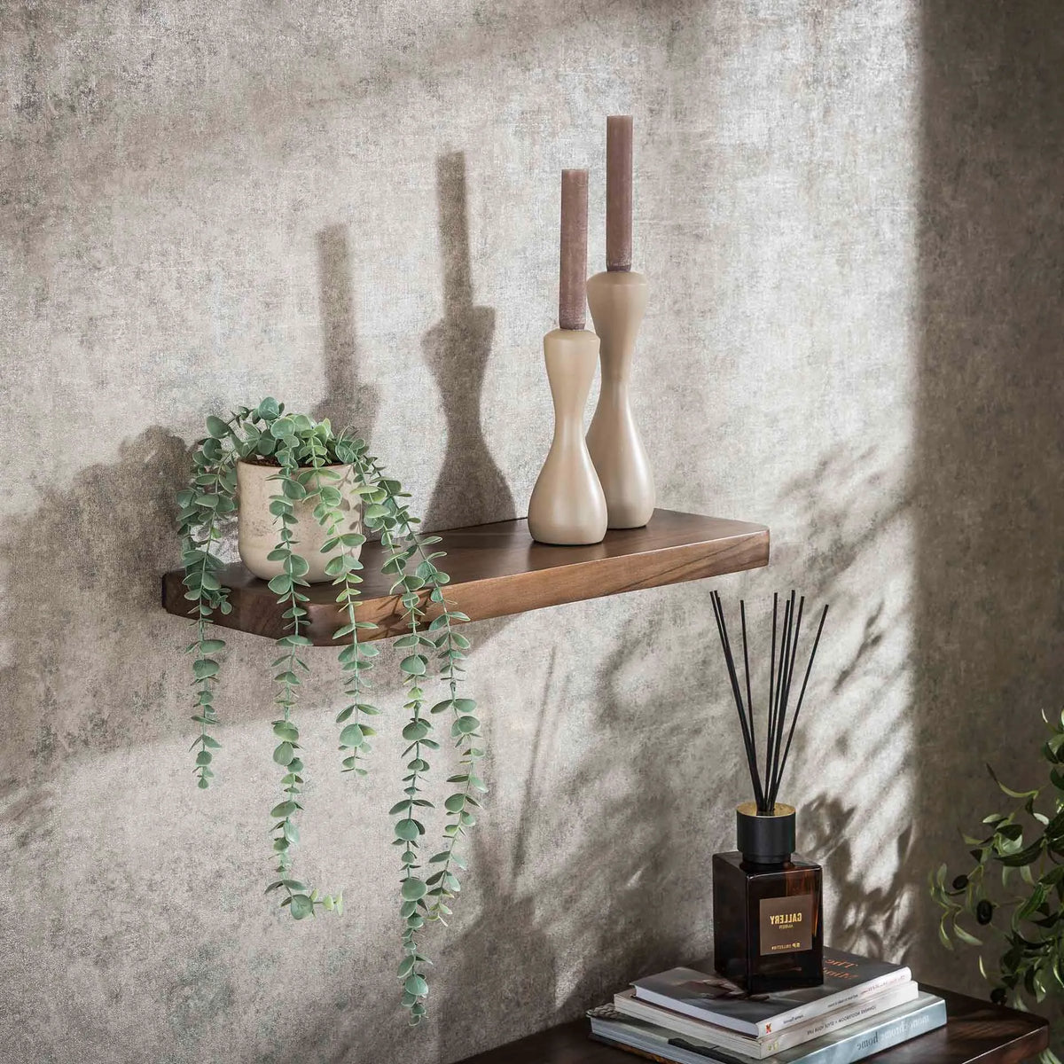 Etagere Murale En Bois Acacia 60cm