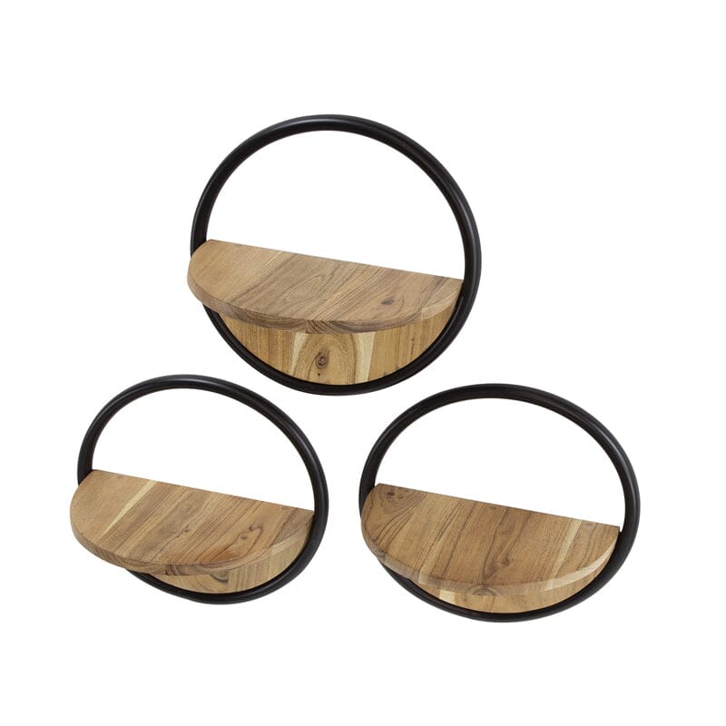 Étagères Murales Rondes Fond Blanc