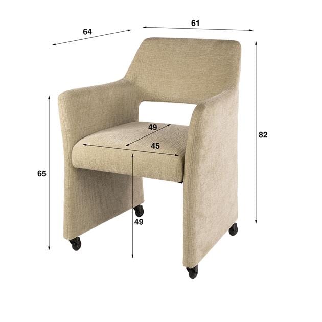 Fauteuil Roulettes Dimensions
