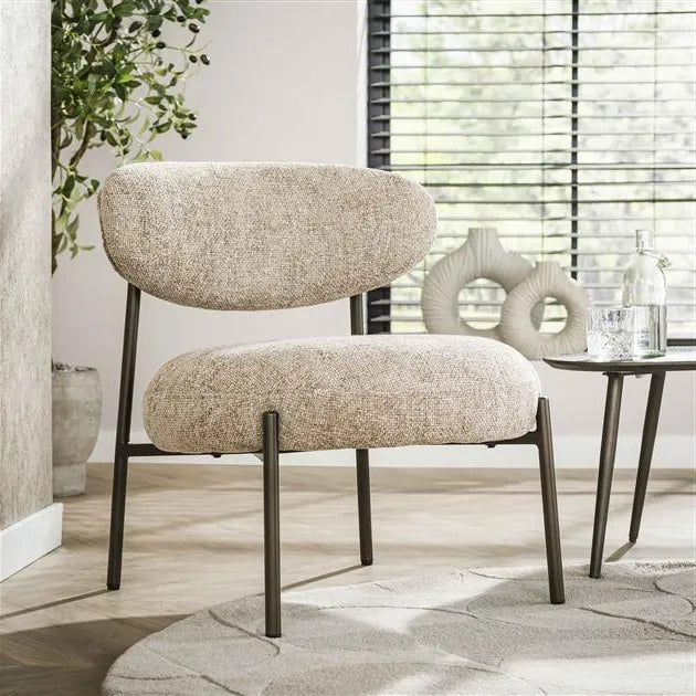 Fauteuil de Salon Round Beige 