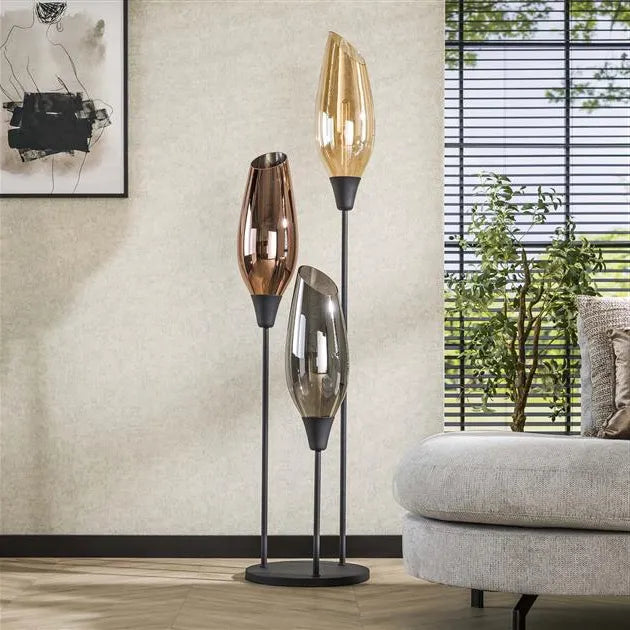 Lampadaire 3 Lampes Verre Non Allume