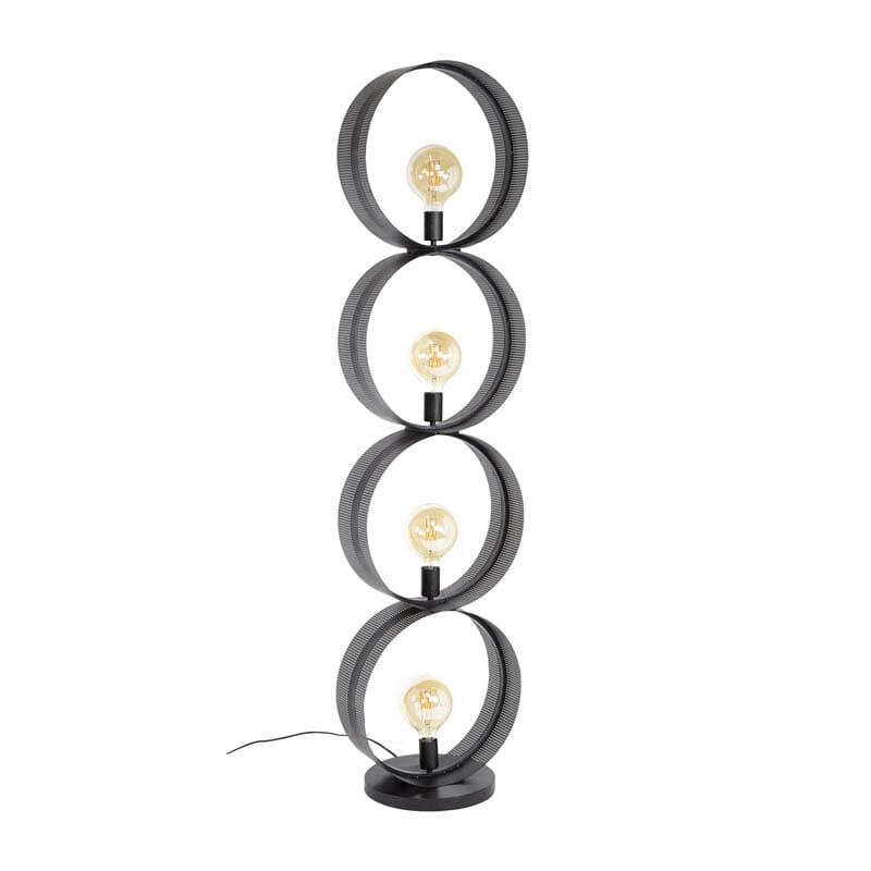 Lampadaire Industriel 4 Lampes Fond Blanc