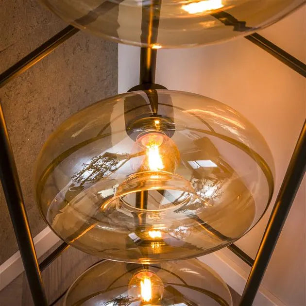 Lampadaire Verre 4 Lampes Details