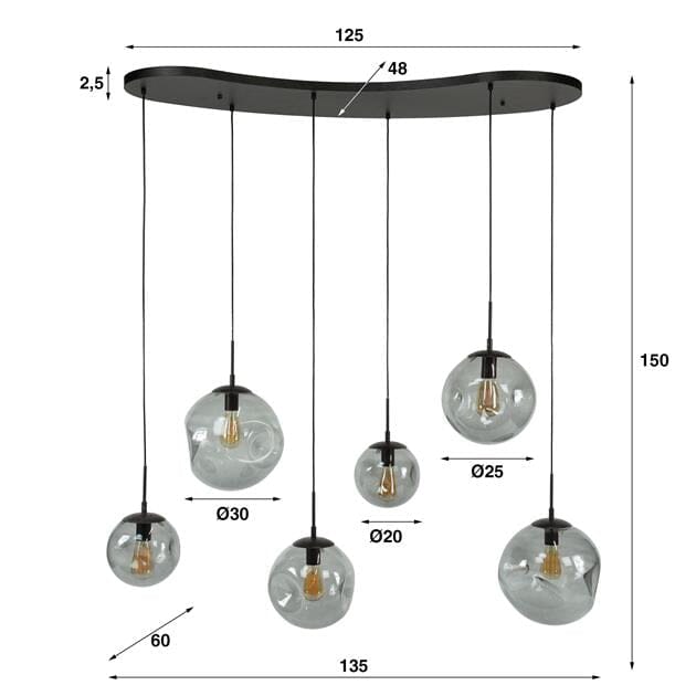 Lampe Suspendue Verre Dimensions