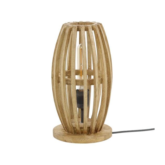 Lampe de Chevet Bois de manguier sur un fond blanc