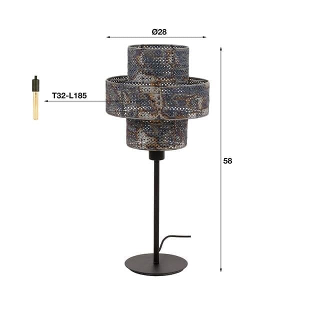 Lampe de bureau style industriel avec dimensions