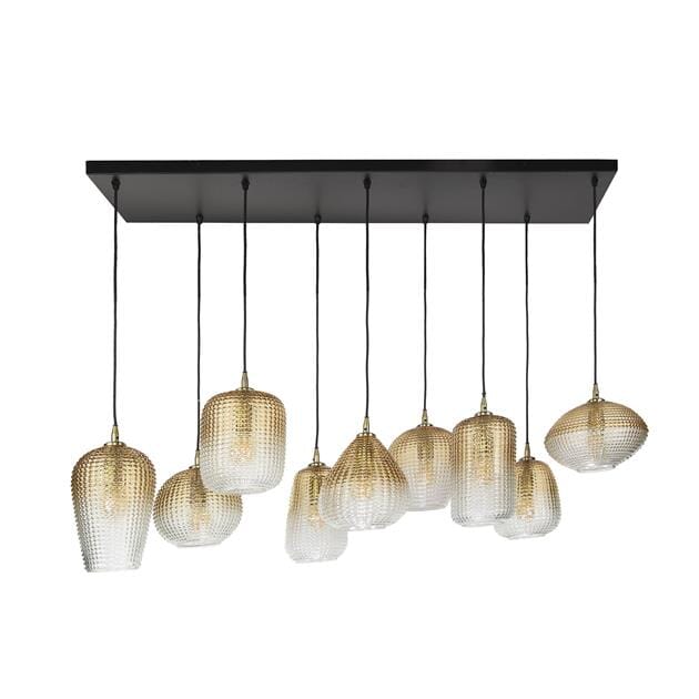 Luminaire Suspension En Verre Jaune details
