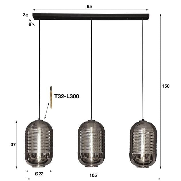 Luminaire Suspension Verre Dimensions