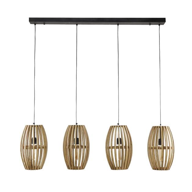 Lustre bois moderne, design naturel et contemporain.