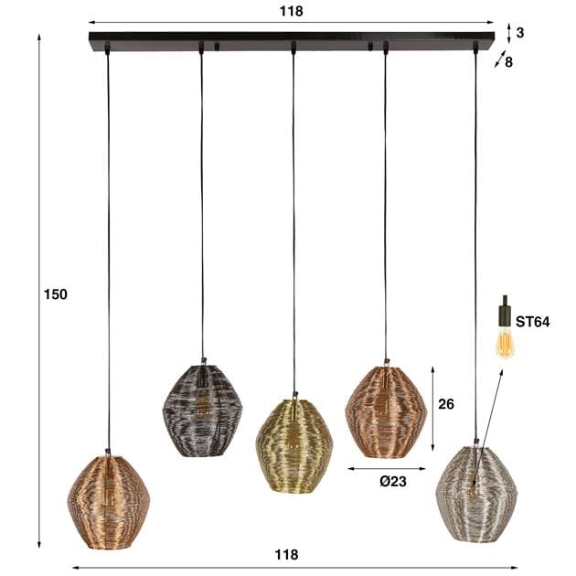 Lustre Industriel Vintage Dimensions