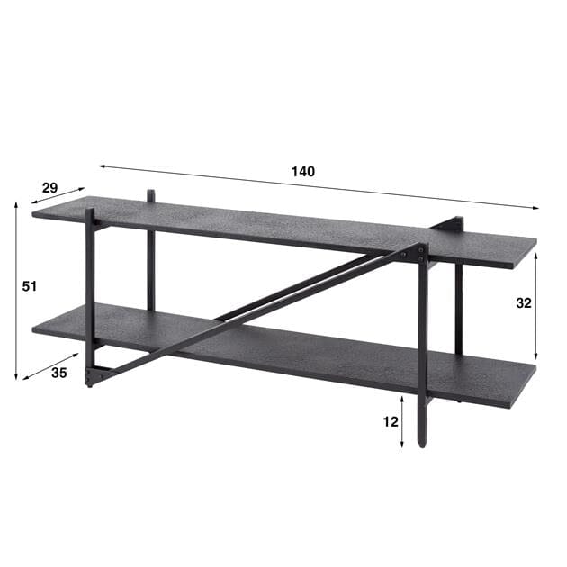 Meuble de TV 140cm Dimensions
