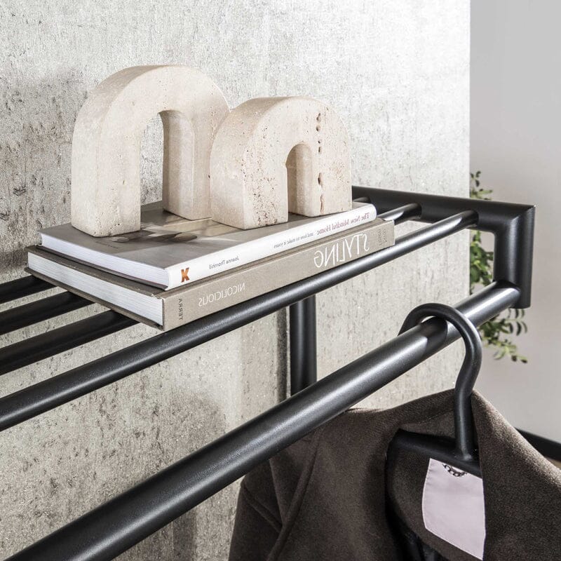 Porte Manteau Noir Mural Details