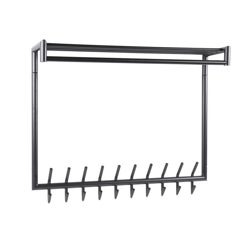 Porte Manteau Noir Mural Fond Blanc