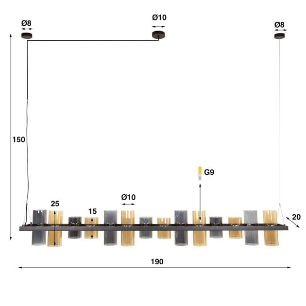 Suspension Luminaire Grande Hauteur Sous Plafond dimensions