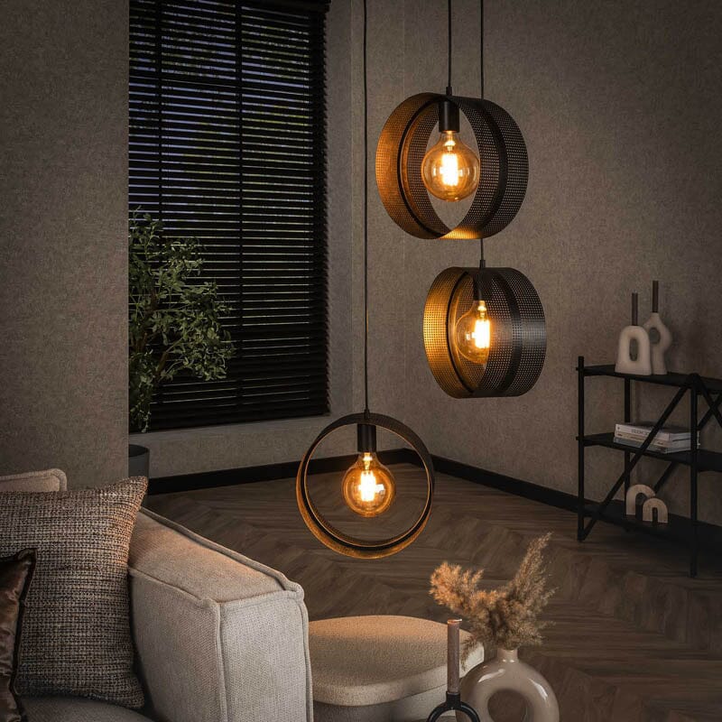 Suspension Industrielle 3 Lampes