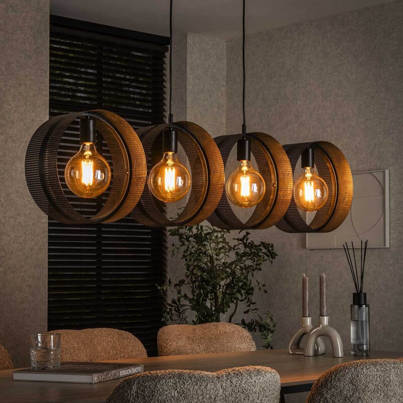 Suspension Industrielle Salon Métal