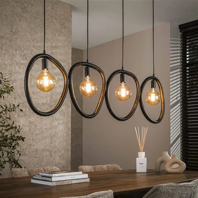 Suspension Métal 4 Lampes