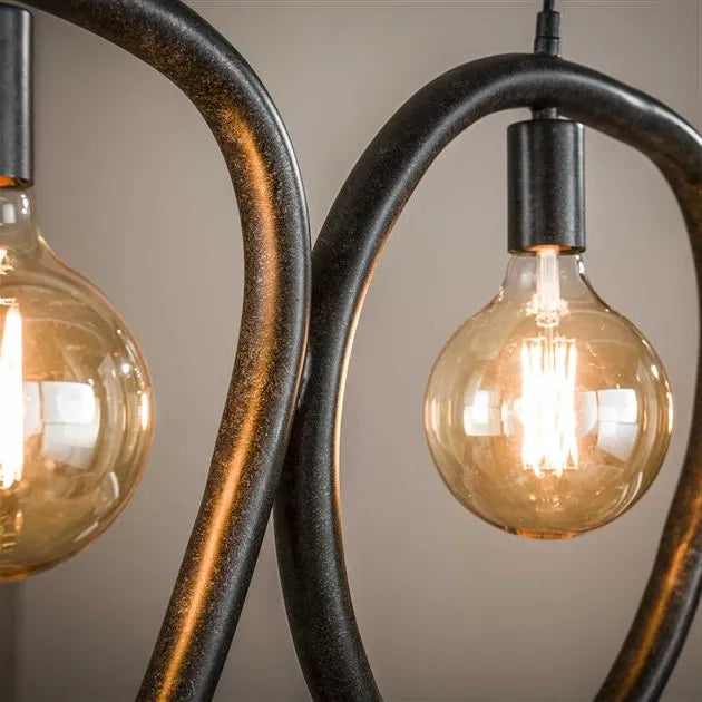 Suspension Métal 4 Lampes Details