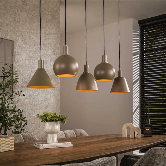 Suspension Métal 5 Lampes