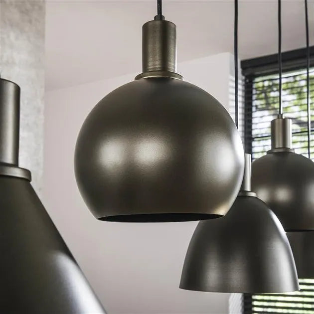 Suspension Métal 5 Lampes Noir Details