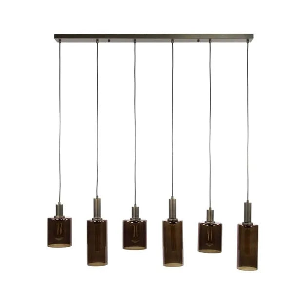 Suspension Verre Marron Fond Blanc