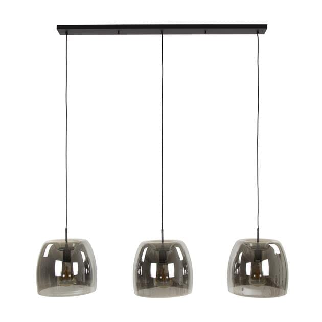 Lampe suspendue verre chromé vintage avec sources lumineuses LED 