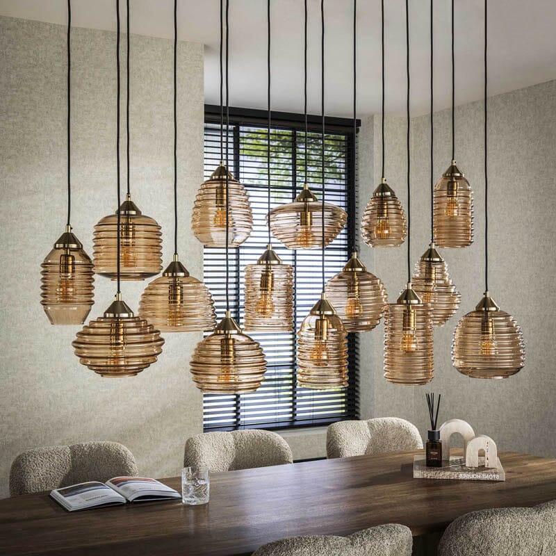 Suspension en Verre Tendance Non Allumé