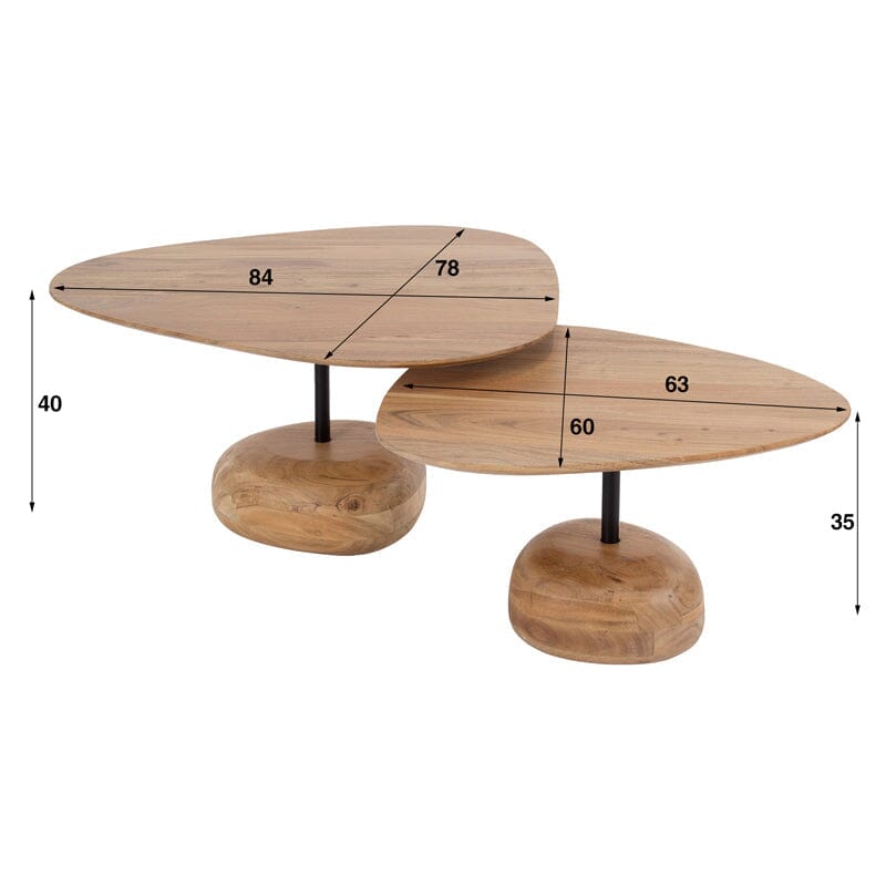 Table Basse Bois Acacia Dimensions
