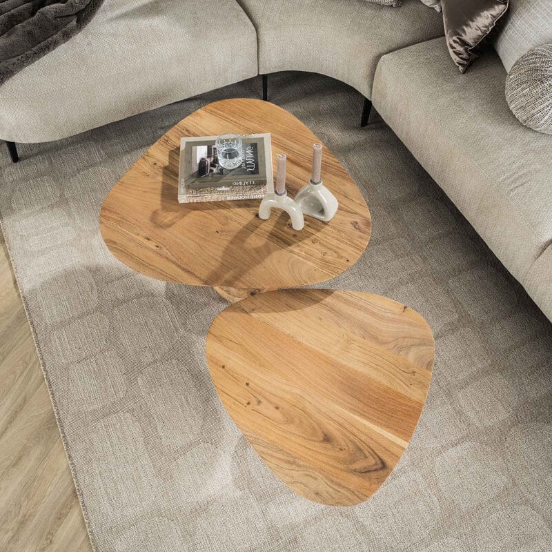 Table Basse Bois Acacia Vue Dessus