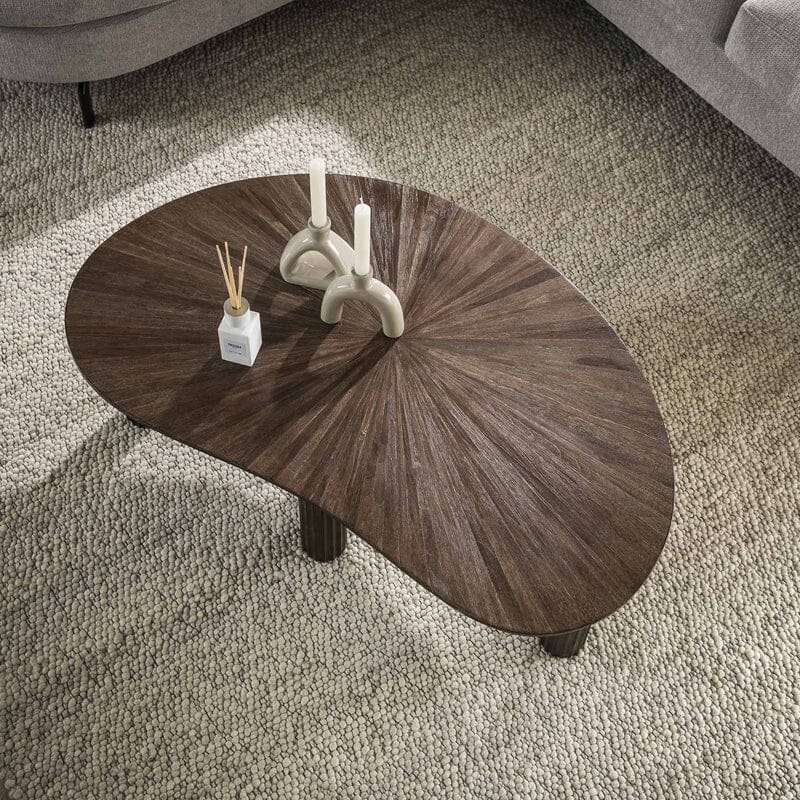 Table Basse Bois Teck Vue Dessus