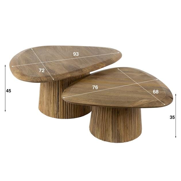 Table Basse Bois de Manguier Dimensions
