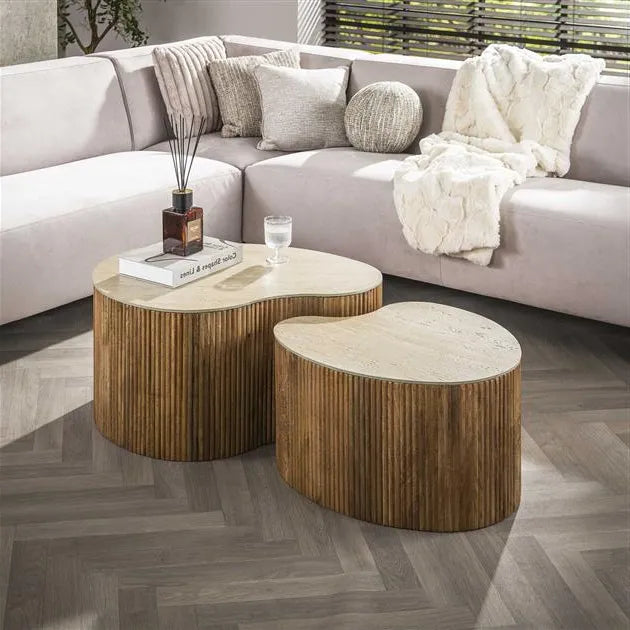 Table Basse Bois et Céramique