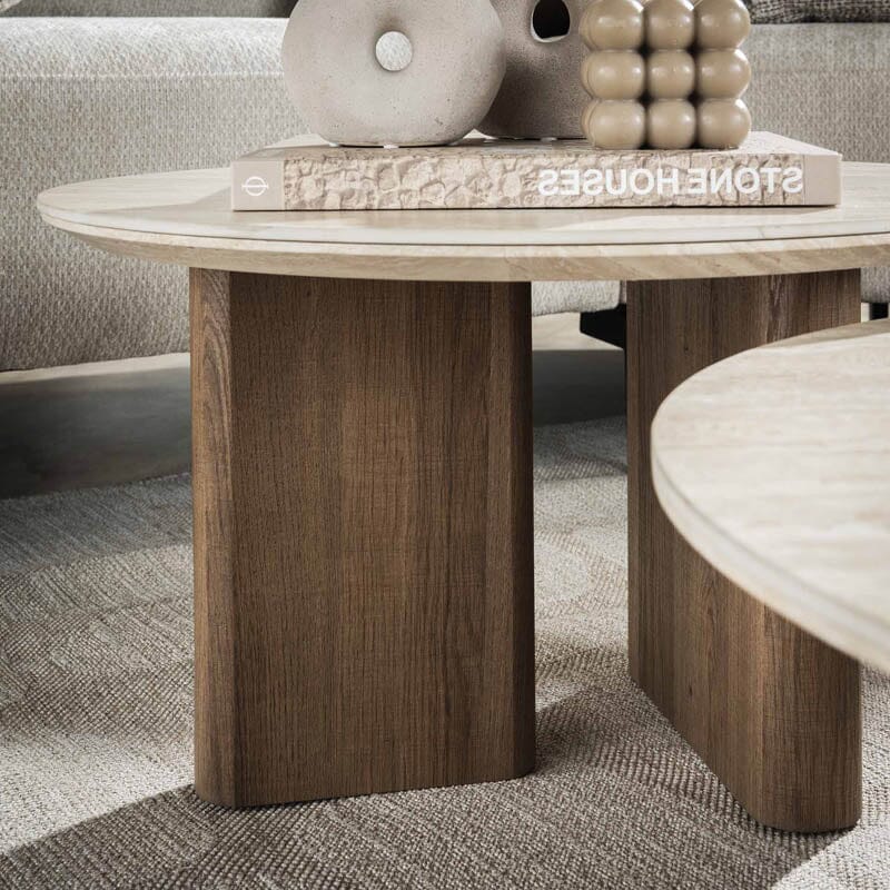 Table Basse Ronde Bois Details