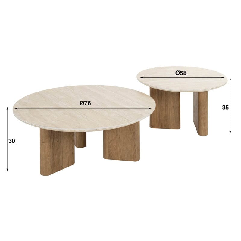 Table Basse Ronde Bois Dimensions