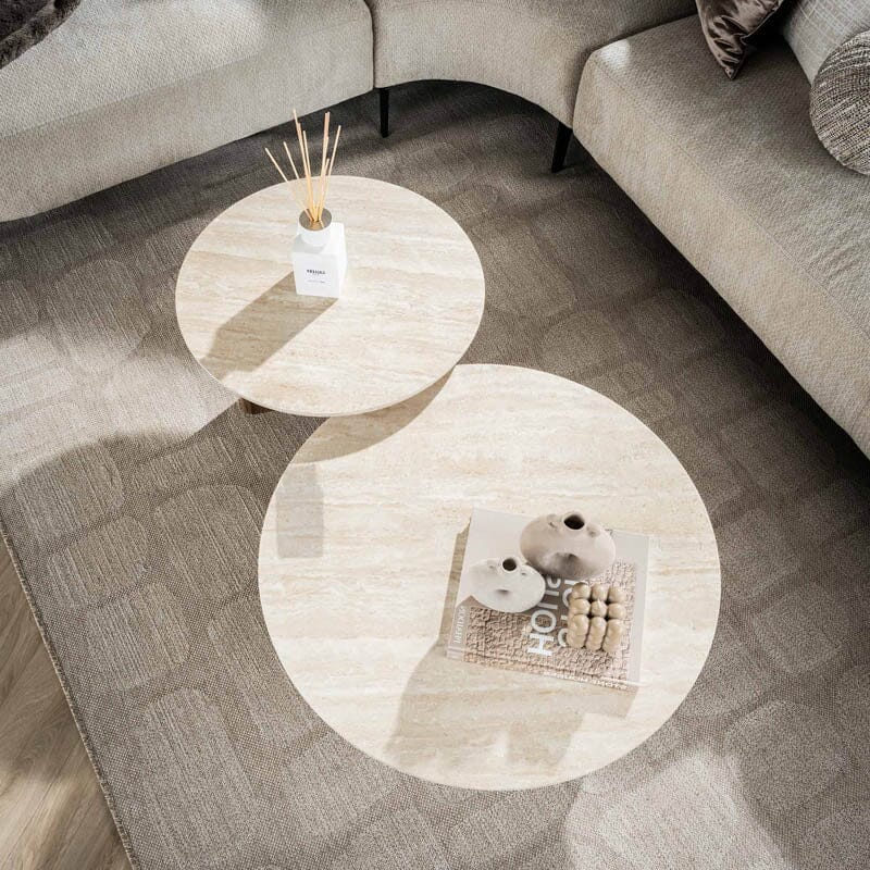 Table Basse Ronde Bois Vue Dessus