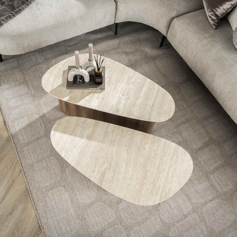 Table Basse en Céramique Vue Dessus