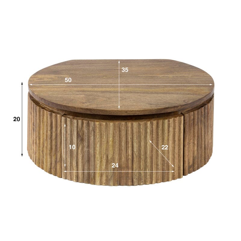 Table Chevet Ronde Dimensions