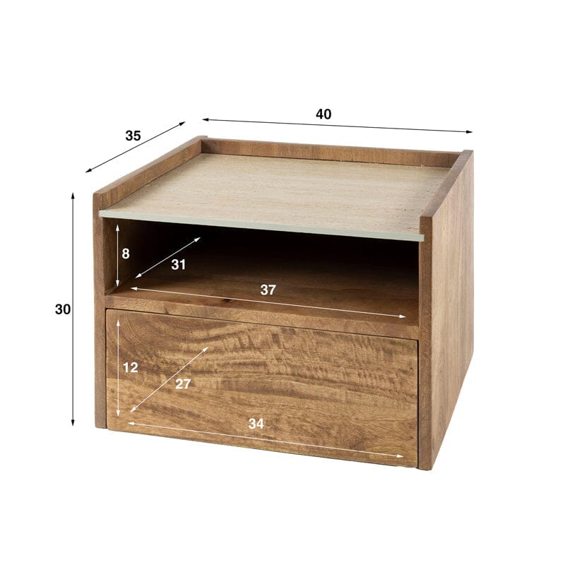 Table De Chevet Suspendue Bois Dimensions