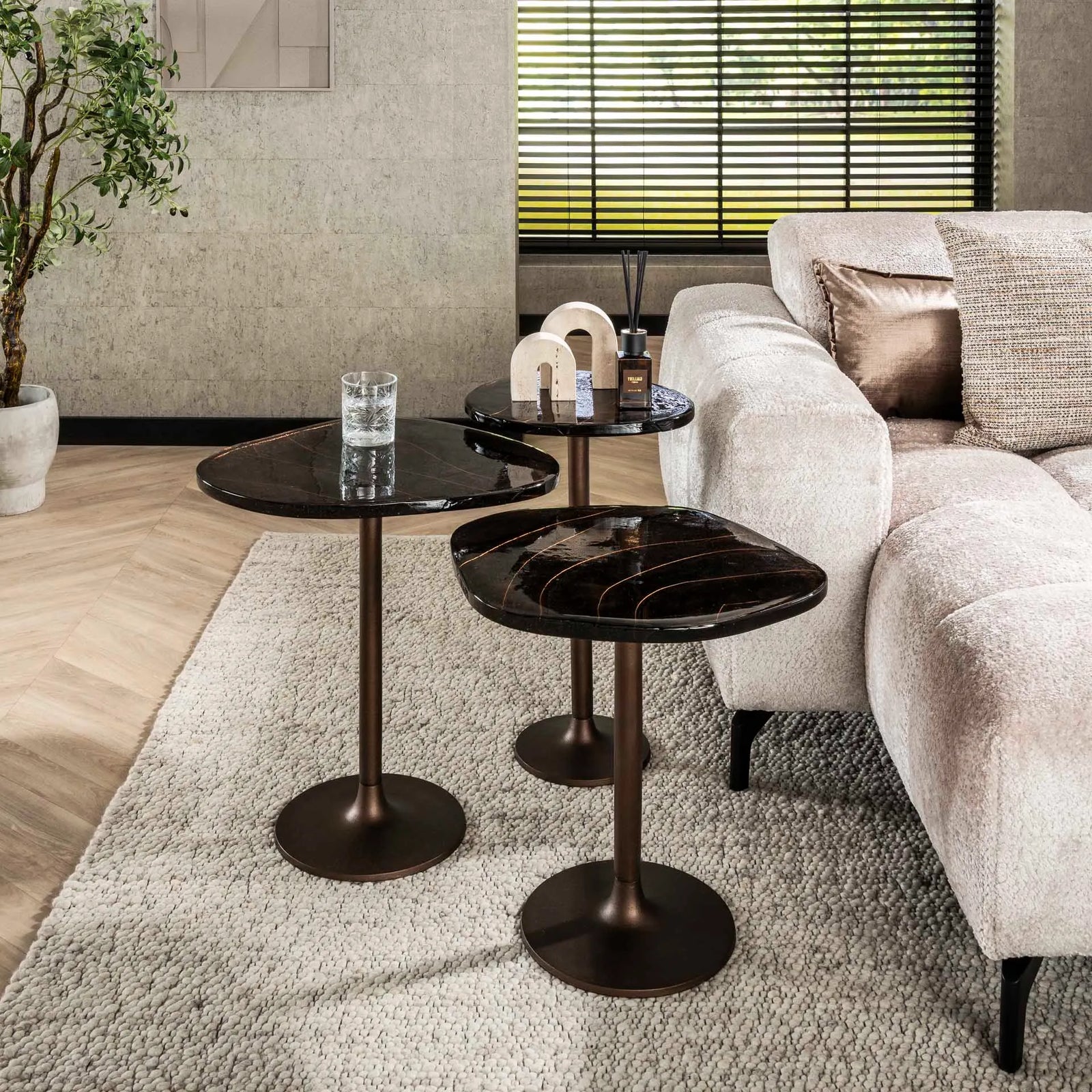 Table D'Appoint Verre Et Métal