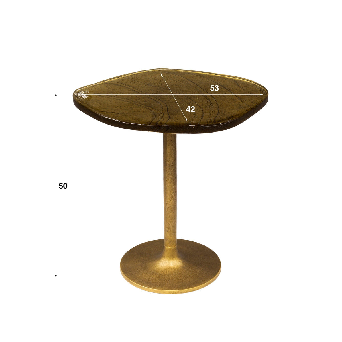 Table D&#39;Appoint Verre Et Metal S Dimensions